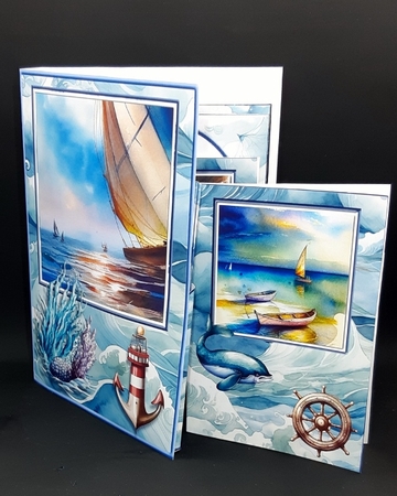 Sailing Notelets Kit by Diane  Vermeer