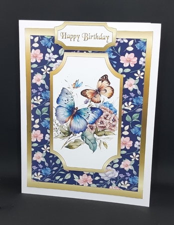 Blue butterfly 5x7 by Diane  Vermeer