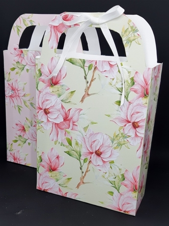 10 Pink Floral Gift Bags Kit 1 by Diane  Vermeer