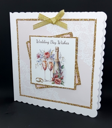 Wedding Day Champagne Glasses 4 Mini Kit by Diane  Vermeer
