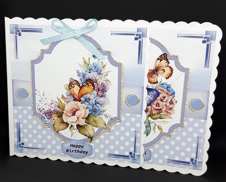 Flower & Butterfly series of 4 by Diane  Vermeer