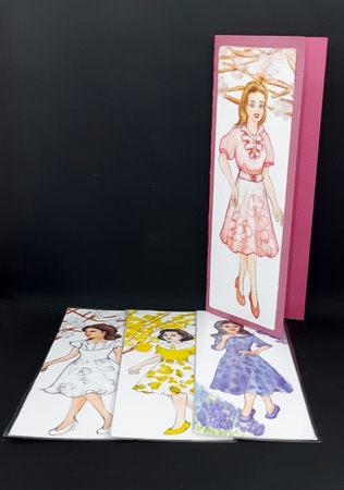 floral ladies in blossoms bookmarks by Diane  Vermeer