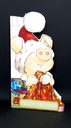 Pigs in Blankets Truffle Christmas Shaped Card by Diane  Vermeer