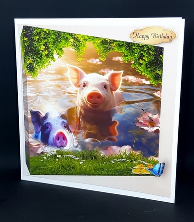 swimming pigs by Diane  Vermeer