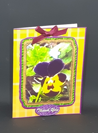 Lovely Pansy Cut & Fold Card by Diane  Vermeer
