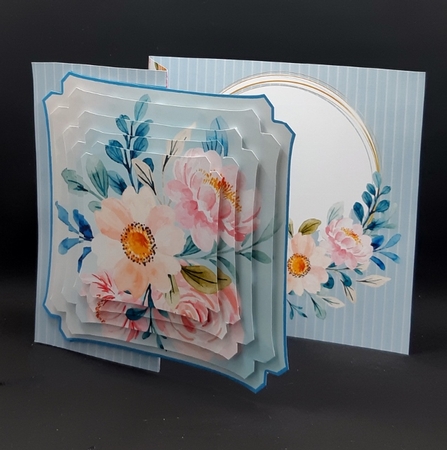 Floral Pyramage Fold Back Card with Various Sentiments by Diane  Vermeer
