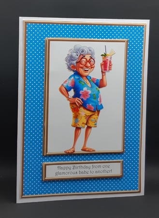 The secret to staying young - blue polka dot background by Diane  Vermeer
