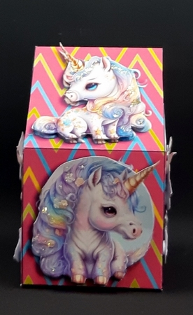 Cute Unicorn 2.5 inch Square box by Diane  Vermeer