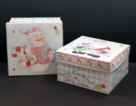 Santa & Snowman Gift Boxes by Diane  Vermeer