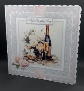 Champagne and Roses 8x8 Quick Card Bumper Kit by Diane  Vermeer