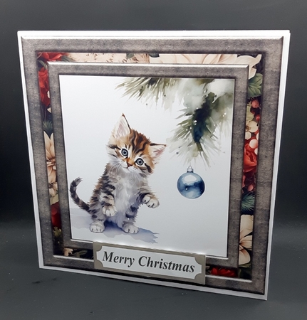 Naughty Christmas kitten card front 12 by Diane  Vermeer