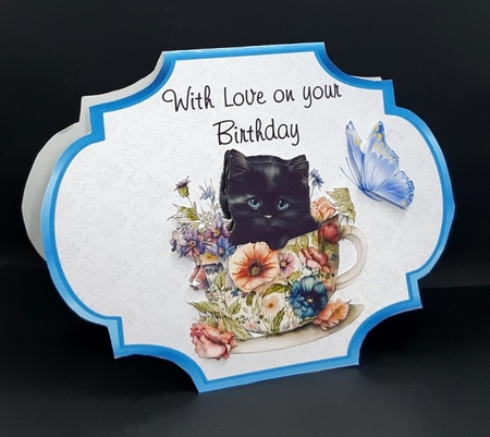 Furries in a Teacup - Shaped Card Bumper Kit 35 - 9 sheets, Card fronts, decoupage, inserts, and greeting boxes  by Diane  Vermeer