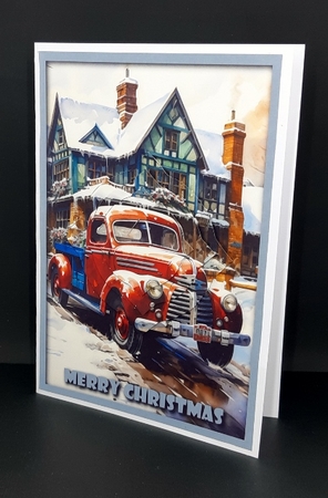Vintage Christmas Truck Splendid Pyramid  by Diane  Vermeer