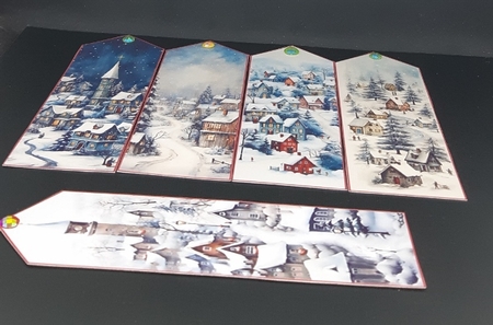 Set of 5 Winter Village Bookmarks by Diane  Vermeer