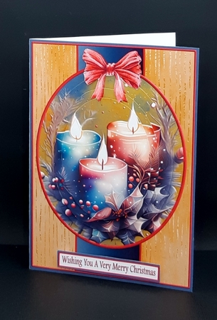Christmas Candles A6 Cut & Fold  by Diane  Vermeer