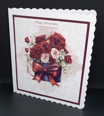Vase of red roses 7x7 by Diane  Vermeer