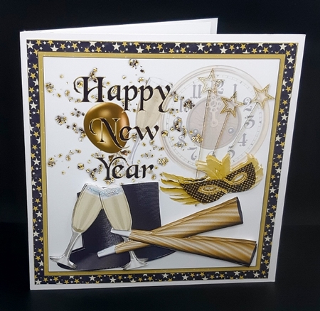 6x6 Happy new year by Diane  Vermeer