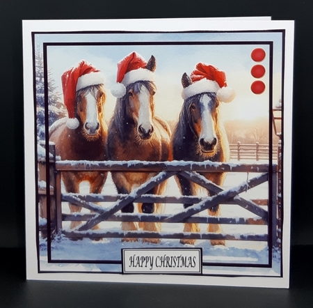 FESTIVE HORSES by Diane  Vermeer