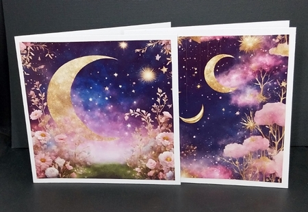 Pink and Gold Moonlight by Diane  Vermeer