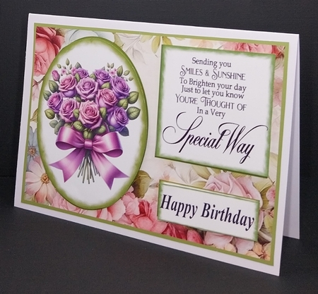 Roses card front 3 by Diane  Vermeer