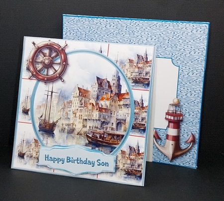 Beautiful Harbour 4 - Tent Card by Diane  Vermeer