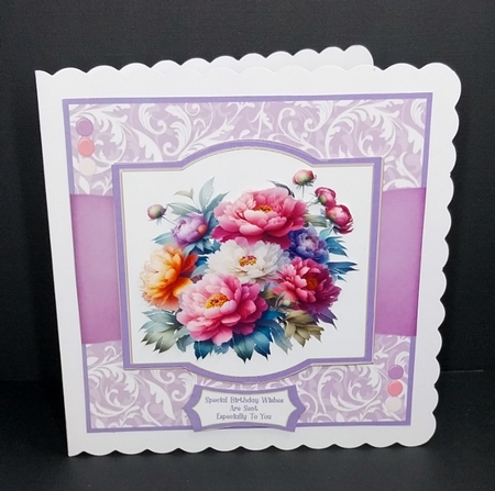 Spring Peonies - 6x6 by Diane  Vermeer