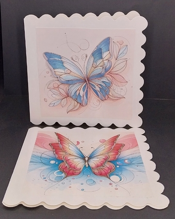 Butterfly Line Art Card Toppers by Diane  Vermeer