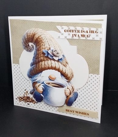 LIFE HAPPENS COFFEE HELPS CUTE GNOME MULTI-USE CARD by Diane  Vermeer