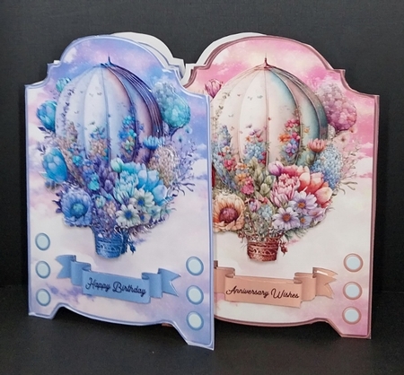 Set of 4 Hot Air Balloons by Diane  Vermeer