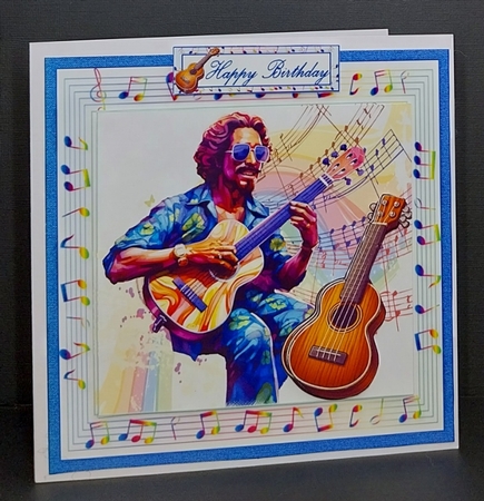 6x6 The Ukelele player by Diane  Vermeer