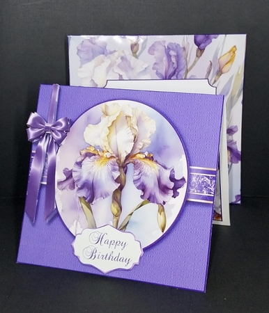 Beautiful Iris - 1 - Blank Card - but comes with 7 sentiment tags. by Diane  Vermeer