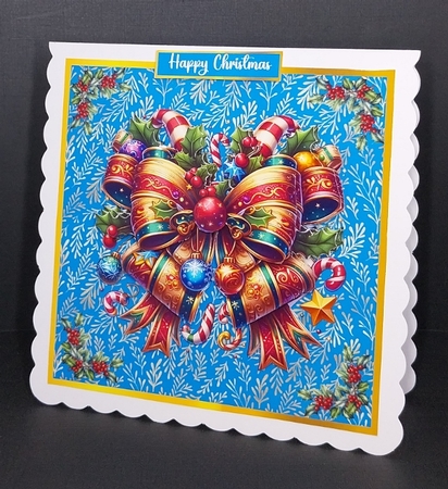 Christmas Ornaments & Holly Bow by Diane  Vermeer