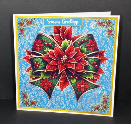 Poinsettia & Holly Bow by Diane  Vermeer