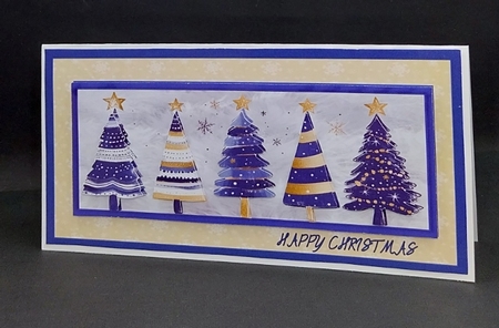 O CHRISTMAS TREE - QUICKIE CARD FRONT - HAPPY CHRISTMAS by Diane  Vermeer
