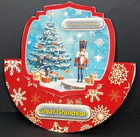 Nutcracker Rocker Christmas Card 7 x 7 by Diane  Vermeer