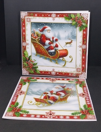 Santa on a sledge by Diane  Vermeer