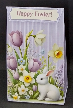 Bunny with Flowers Easter Pinch Bag 1 by Diane  Vermeer