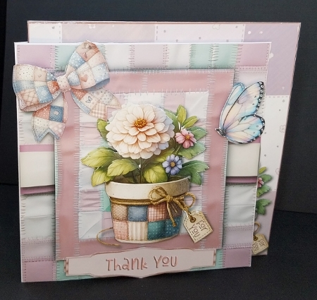 Patchworkflower pot 2 - Multi Occasions Card by Diane  Vermeer