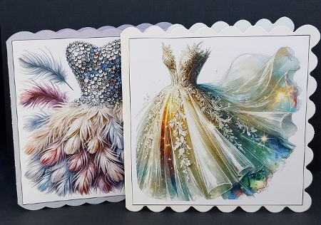 Haute Couture Dresses Card Toppers by Diane  Vermeer