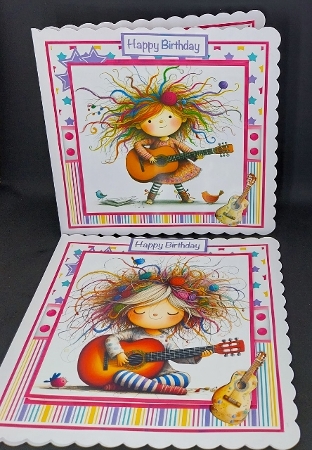 Just A Girl And Her Guitar Mini Kit 7x7 by Diane  Vermeer
