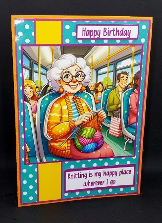 Knitting is my happy place A5 Featured Gallery Photo