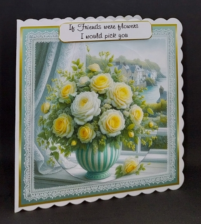 flowers on the windowsill by Diane  Vermeer