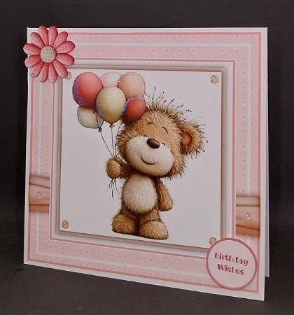 Scruffy Bear Greetings - 8x8 Card Fronts by Diane  Vermeer