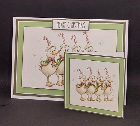 Merry Goose-mas Quick Card Kit-Pink-4 by Diane  Vermeer