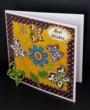Butterflies with Best Wishes Topper by Diane  Vermeer