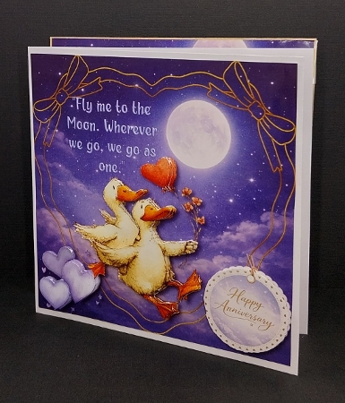Fly me to the Moon - Anniversary Card by Diane  Vermeer