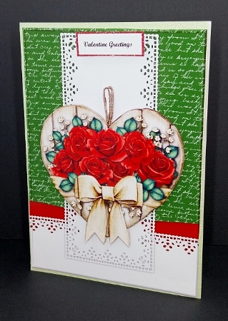 Quick Card Romantic Roses Heart by Diane  Vermeer