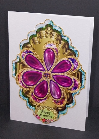 Make a Wish Floral Layered Shaped Topper 1 by Diane  Vermeer