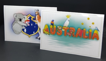Australia and Australian Emblem Notelets by Diane  Vermeer