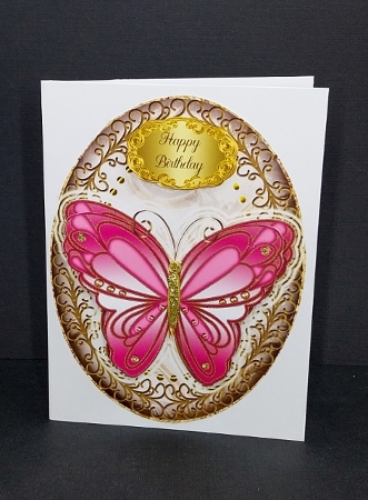 Tender Butterfly Oval Shaped Topper 3 by Diane  Vermeer